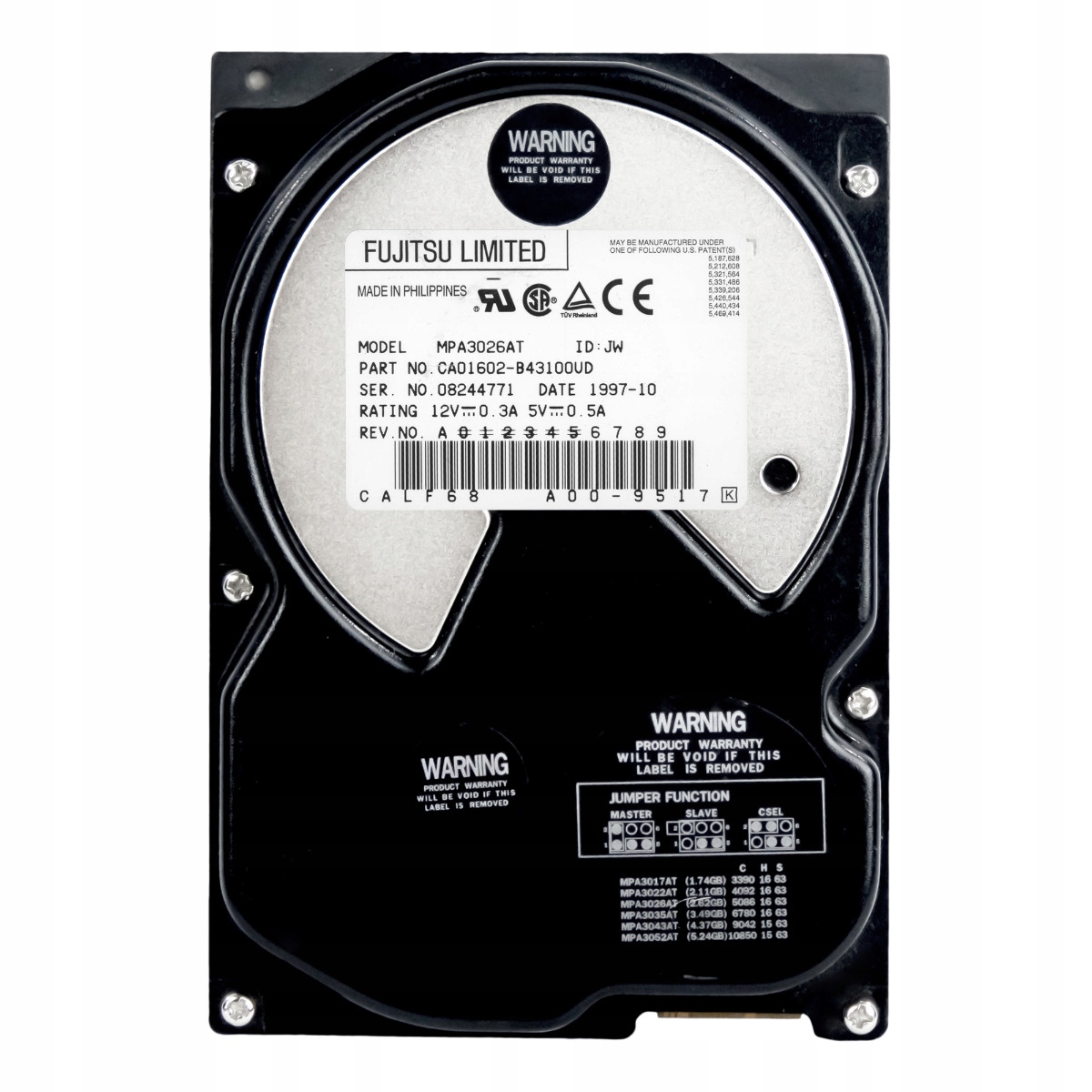 Fujitsu 2.6GB 5.4K Ata 3.5'' MPA3026AT