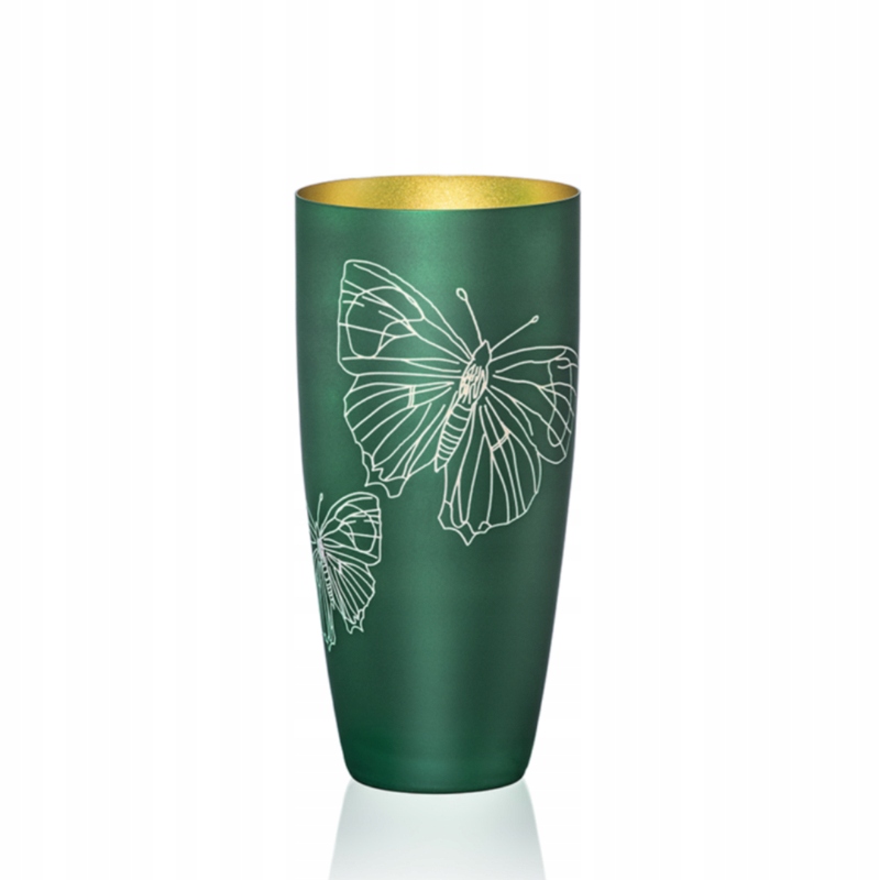 

Wazon matowy Meadow Bohemia szmaragdowy 30 cm