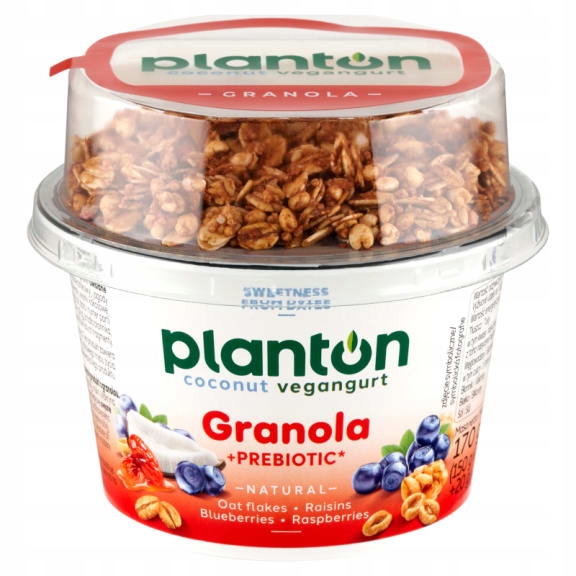 Planton Veganský kokosový přírodní produkt s granolou