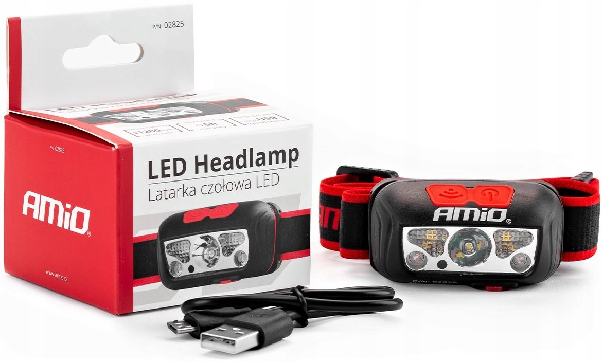 LAMPA LED LATARKA CZOŁOWA TURYSTYCZNA AKUMULATOR