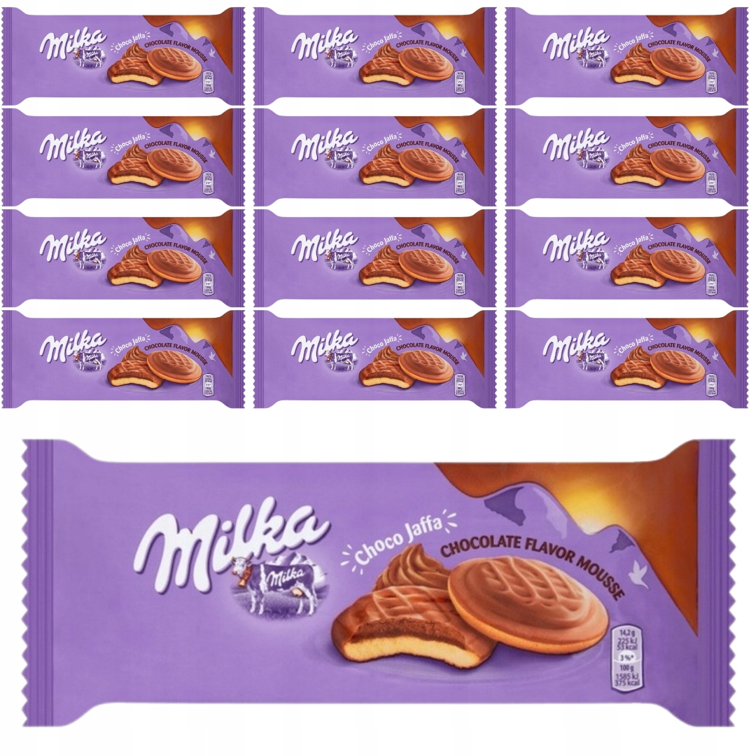 Levně Milka Choco Jaffa Piškoty s čokoládovou pěnou 128 g x 12 kusů
