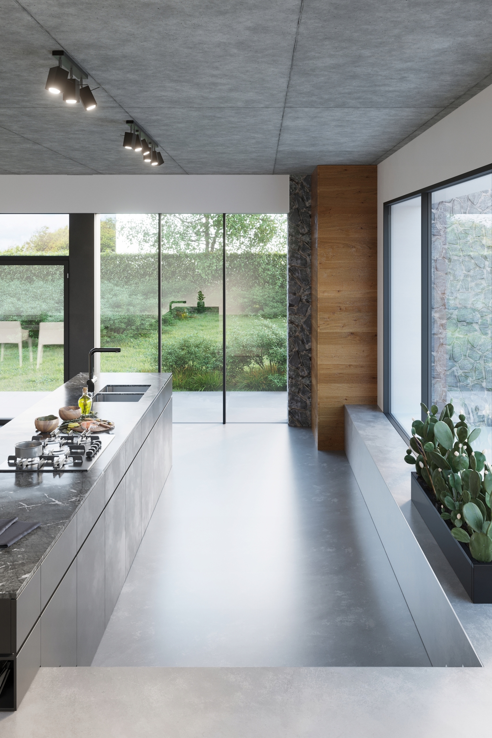 Czarny plafon MERIDA 2 Halogen spot kwadrat GU10 Rodzaj reflektor ścienny