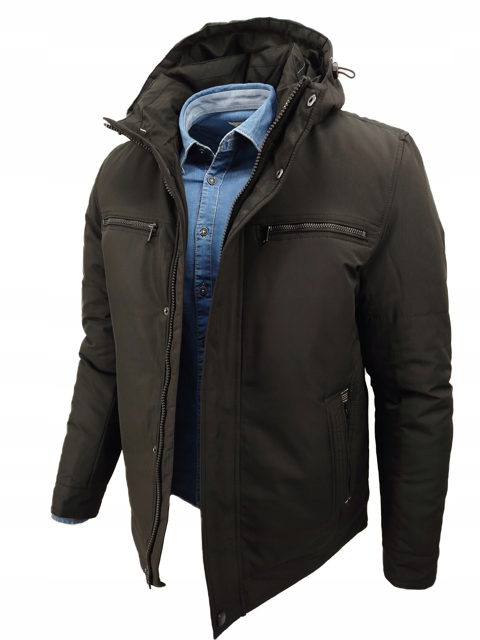 Zimní Bunda Bunda Černá Krátká Hladká 2431 Vel: M