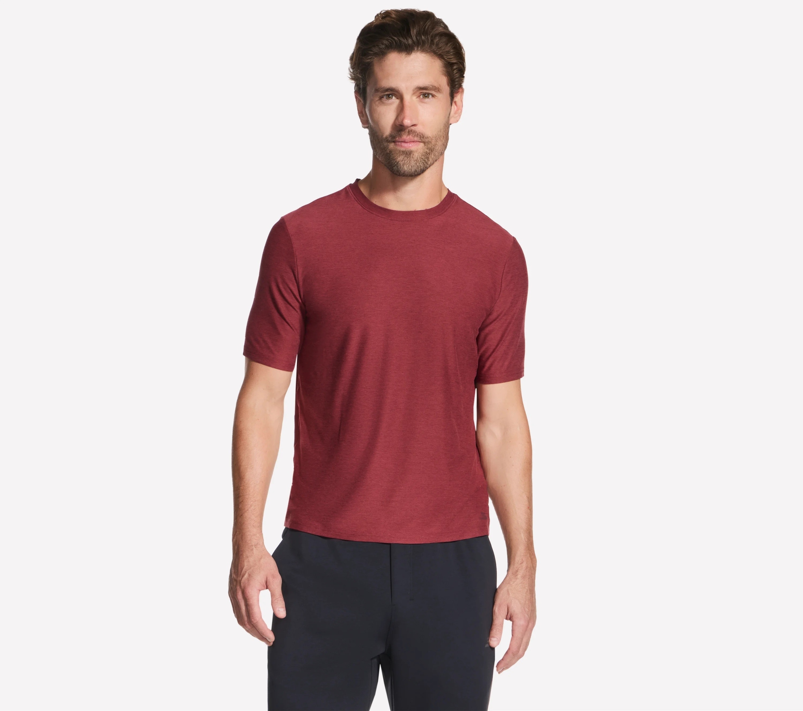 Tričko pánské Skechers Go Dri All Day Tee bordó TS107 Ccrd