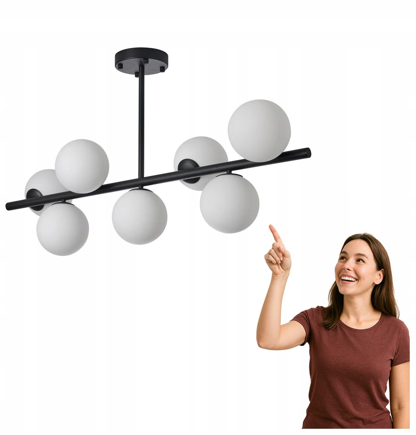 Stropná lampa Bolti PLC0104-BK Yaskr