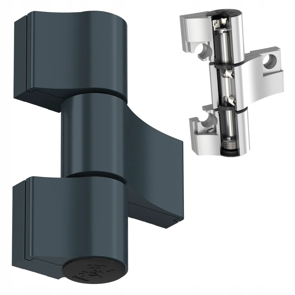 Dveřní Závěs Jocker Na Pvc Tříkřídlý 160 Kg 67 MM Antracit Ral 7016 M