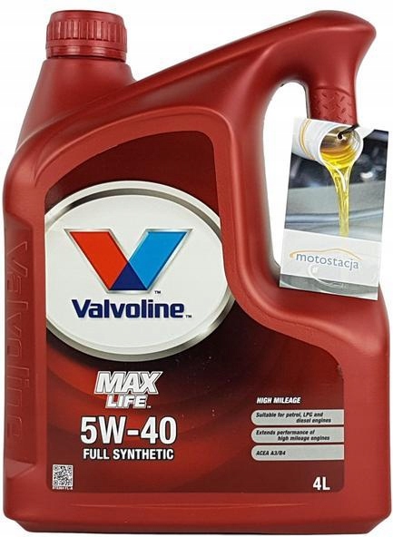 

Valvoline Maxlife Synthetic 5W40 Sn/cf A3/B4 4L