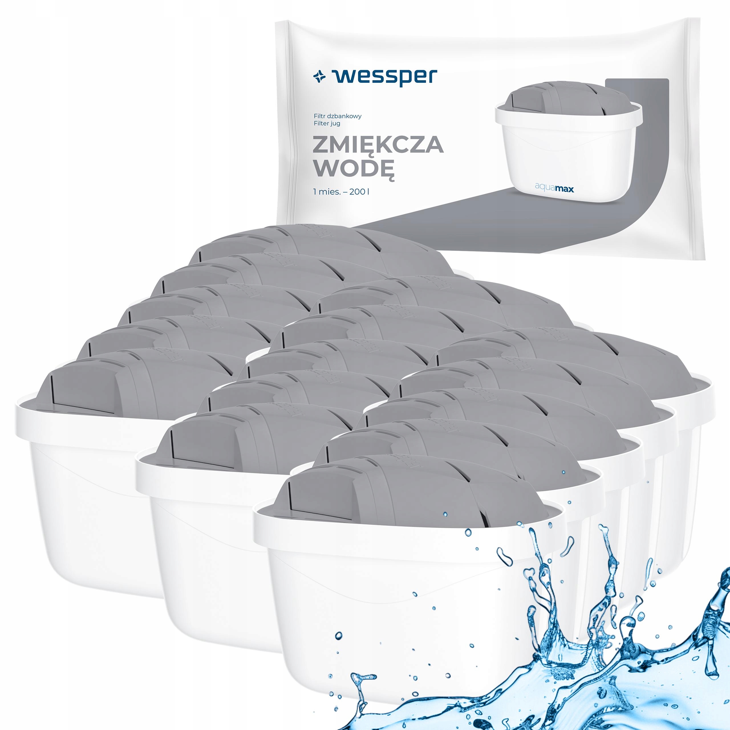 Filtr na vodu Wessper Protect pro skleněné filtrační konvice Wessper 15 ks