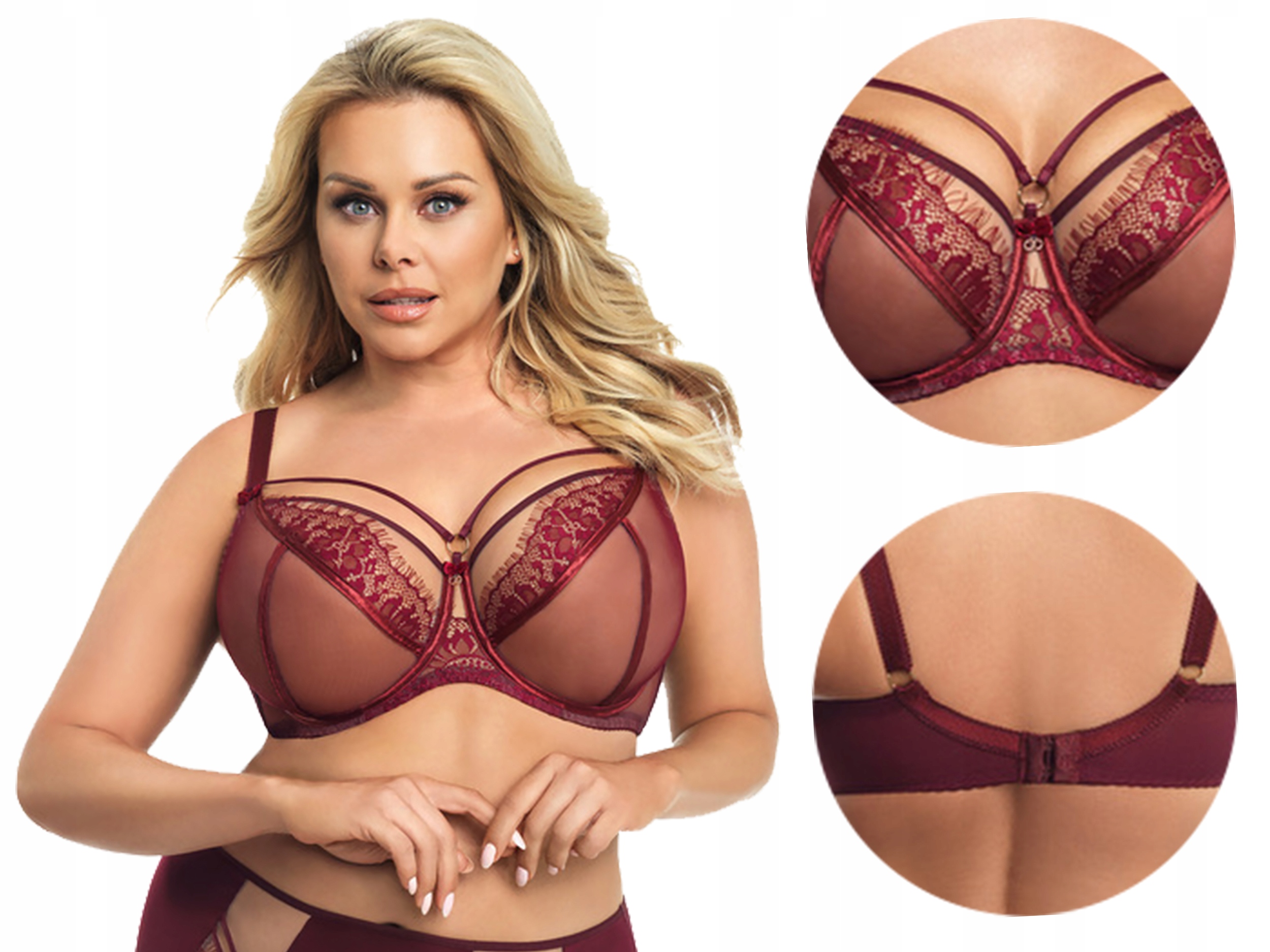 

Biustonosz soft Gorsenia K496 Paradise bordo 70L