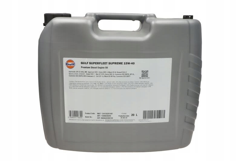 Olej silnikowy GULF SUPERFLEET SUP 15W40 20L Rodzaj półsyntetyczne