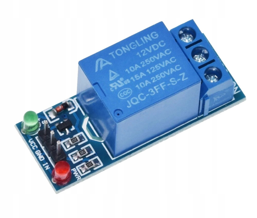 

622 1-kanałowy moduł przekaźnika 12V 10A Arduino