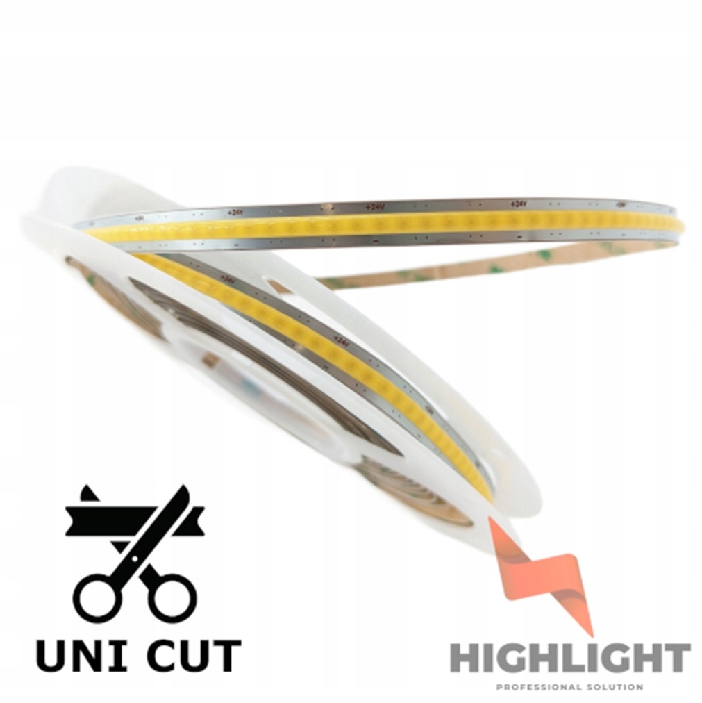 5 m Led pásek Cob Free-CUT 24V 10W 528 LED/m Studená bílá 6000K Neonový pásek