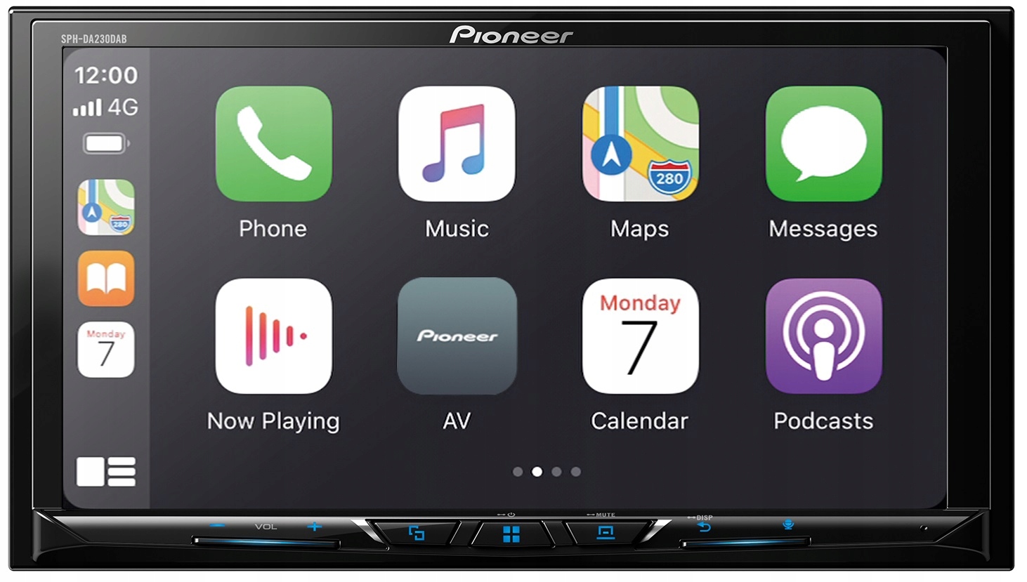 Pioneer SPH-DA230DAB 2DIN autorádio Bluetooth CarPlay Android