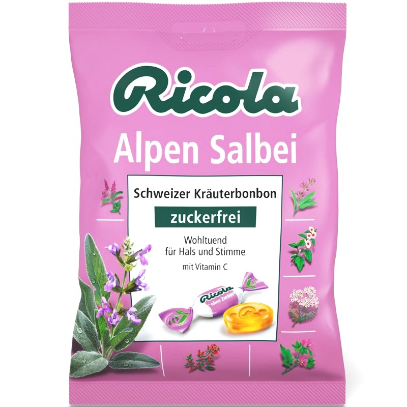 Ricola Alpen-Salbei Cukierki bez Cukru 75 g — 4