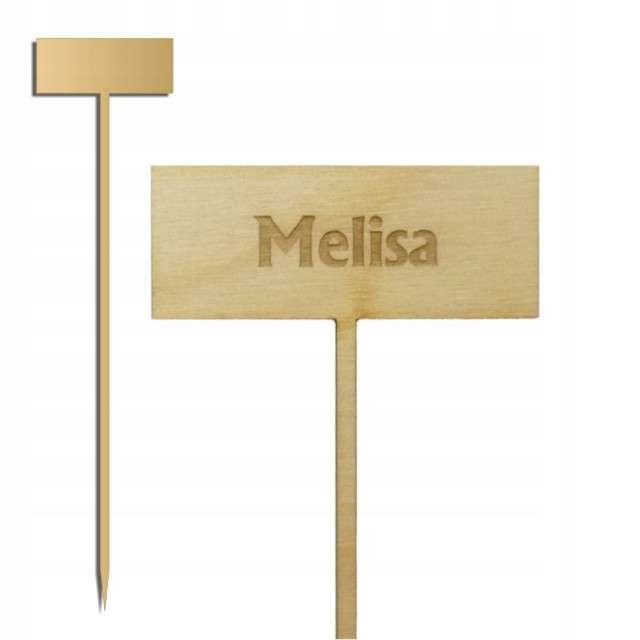 

tabliczka do oznaczania roślin ziół melisa decoupa