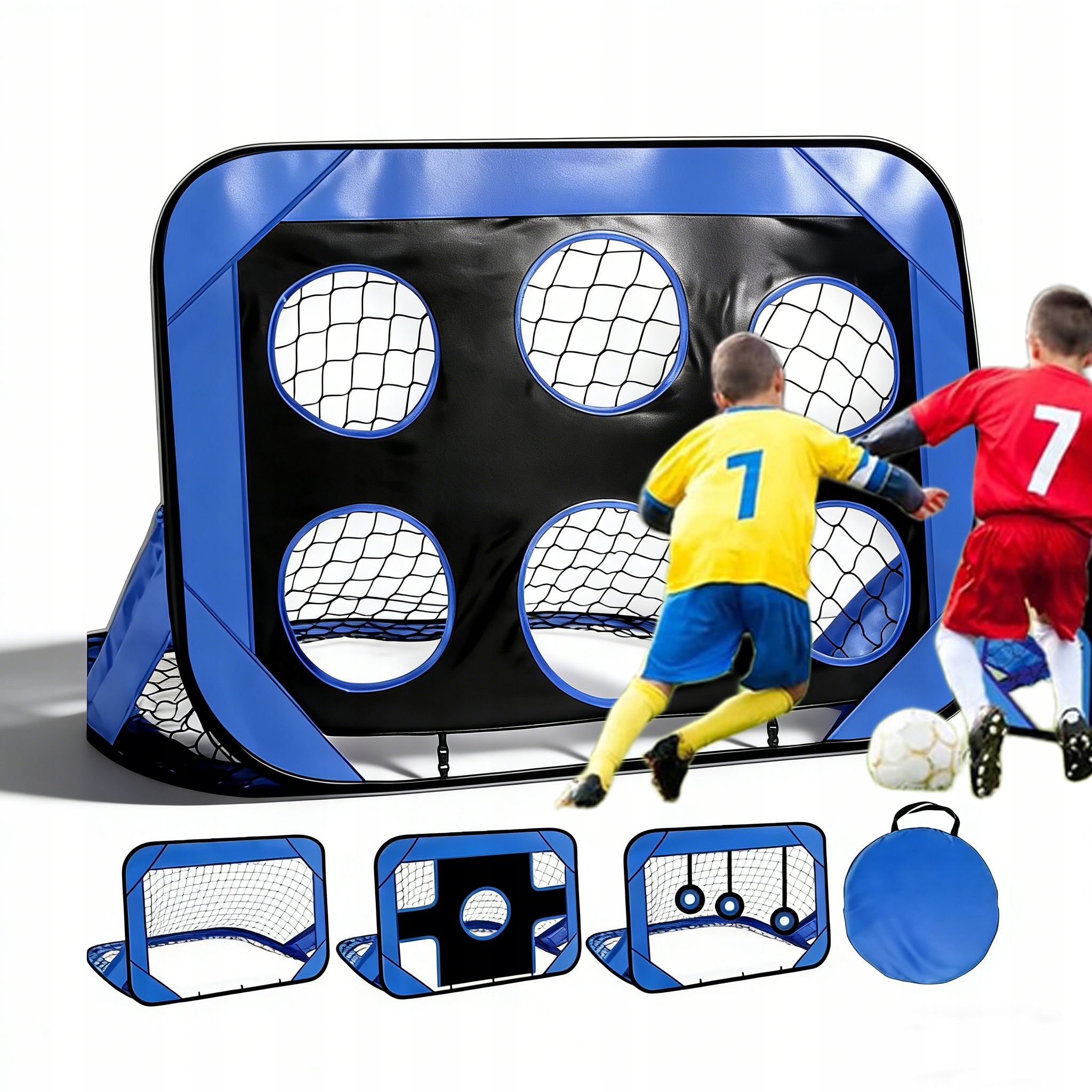 Mata celnościowa do bramki piłkarskiej 122x80cm mata celności z otworami