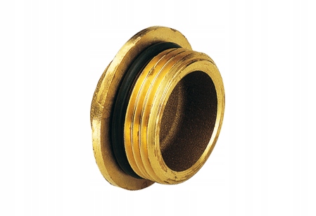 Korek mosiężny 1" z o-ringiem gwint zewnętrzny