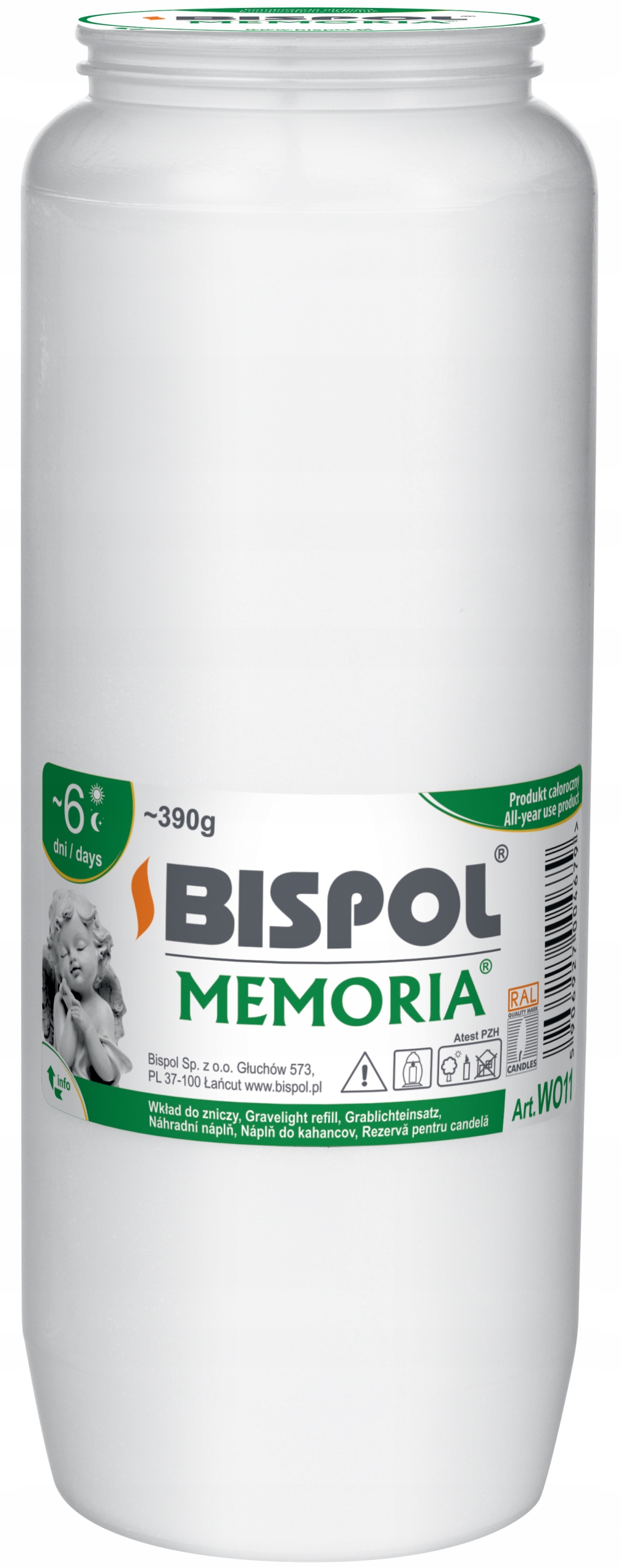 

Wkład do zniczy olejowy Bispol WO11 144h 1szt