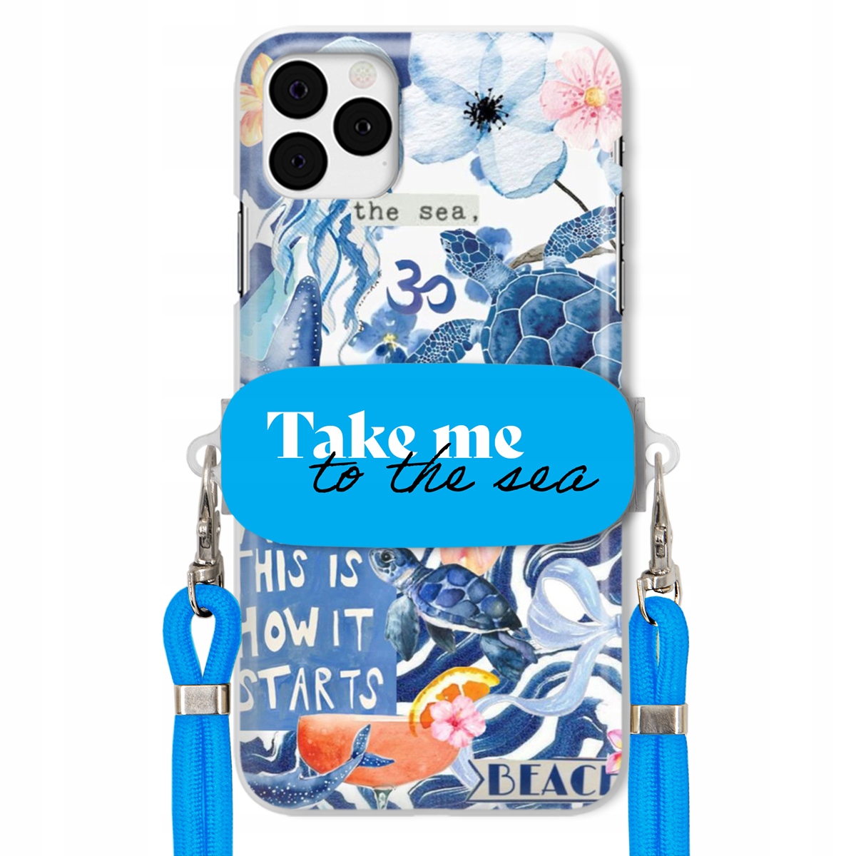 Puzdro pre iPHONE 11 Pro Premium Vodítko Modrá Držiak Take Me To The Sea