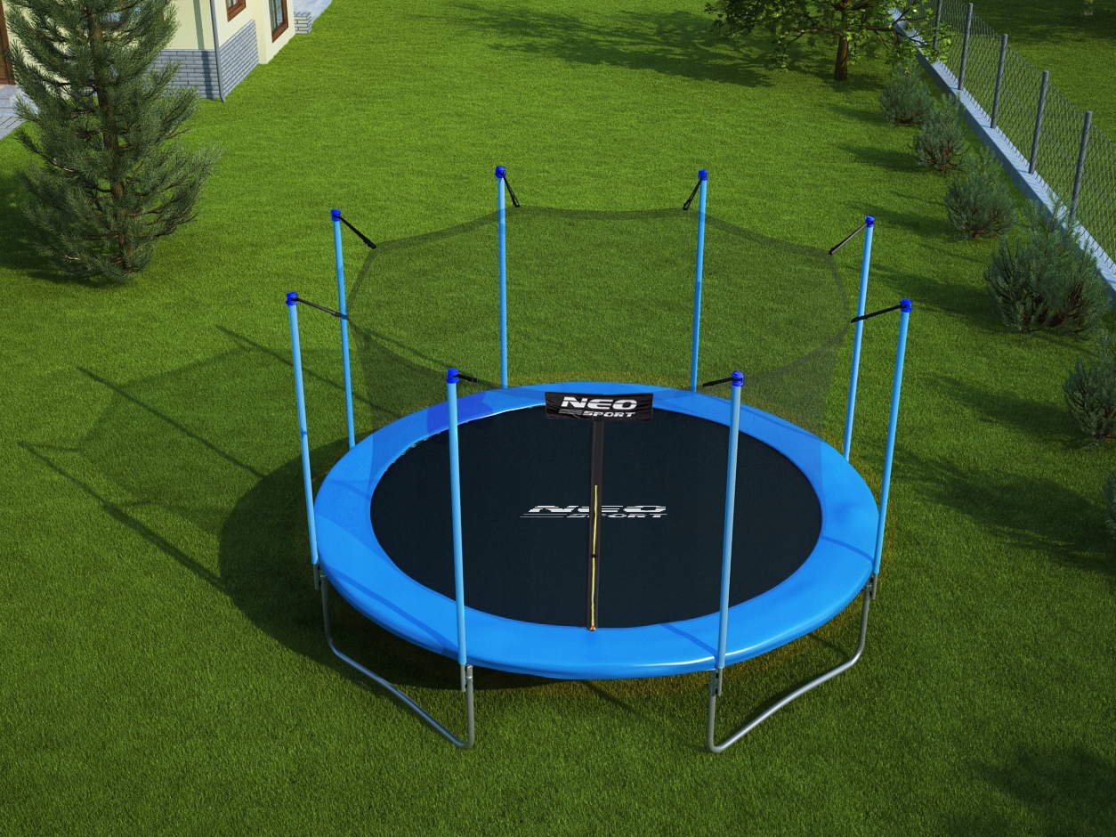 TRAMPOLINA OGRODOWA NEO-SPORT 15FT 465CM BEZPIECZNA WYTRZYMAŁA DLA DZIECKA Liczba słupków 1 szt.