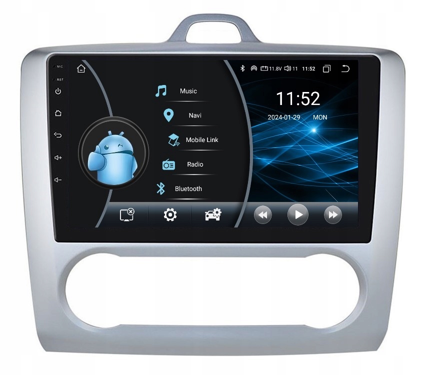 2DIN Autorádio S Navigací Android Ford Focus MK2 2 II 2/32 Gb Dsp Carplay Lte