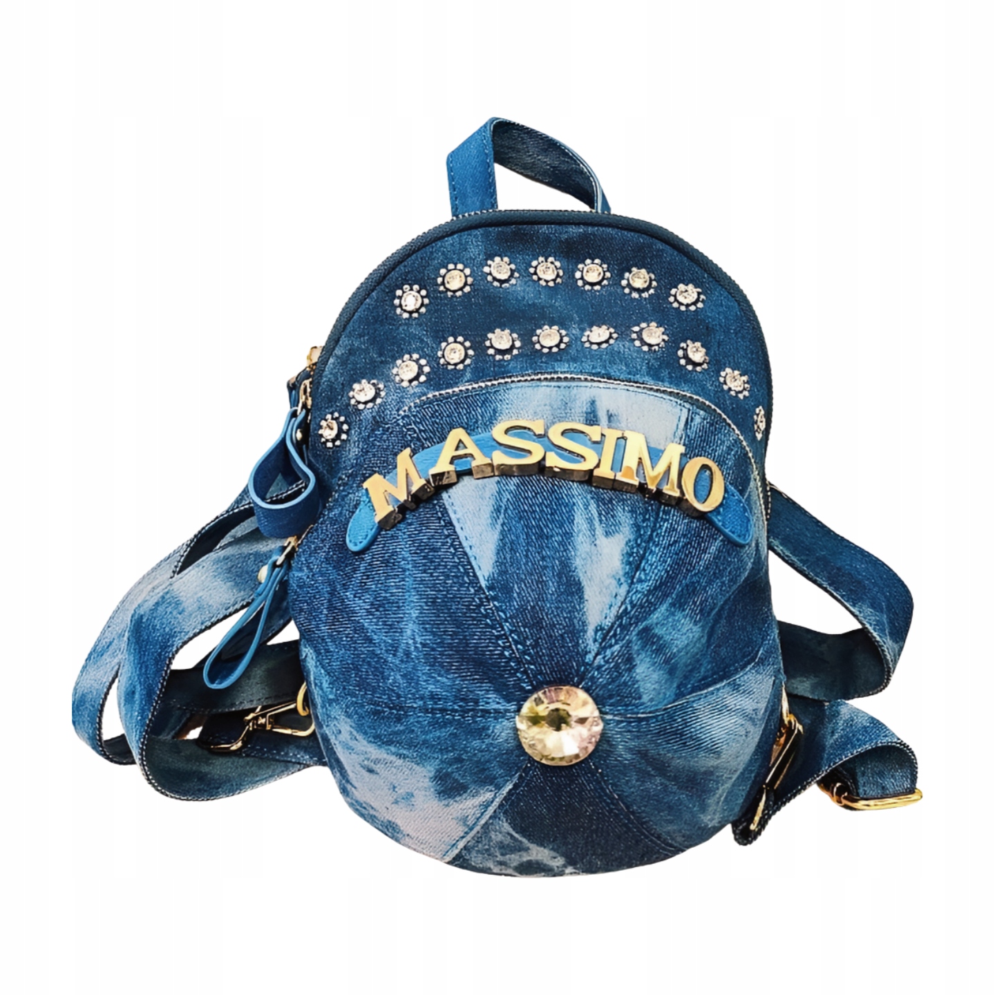 Massimo Contti kufřík batoh 2v1 džínový křišťály