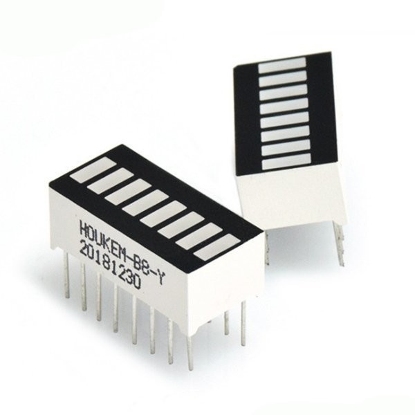 Wskaźnik LED czerwona podziałka - skala 8 x LED