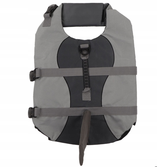 Záchranná vesta pro psa tmavě šedá, velikost M Rekinek