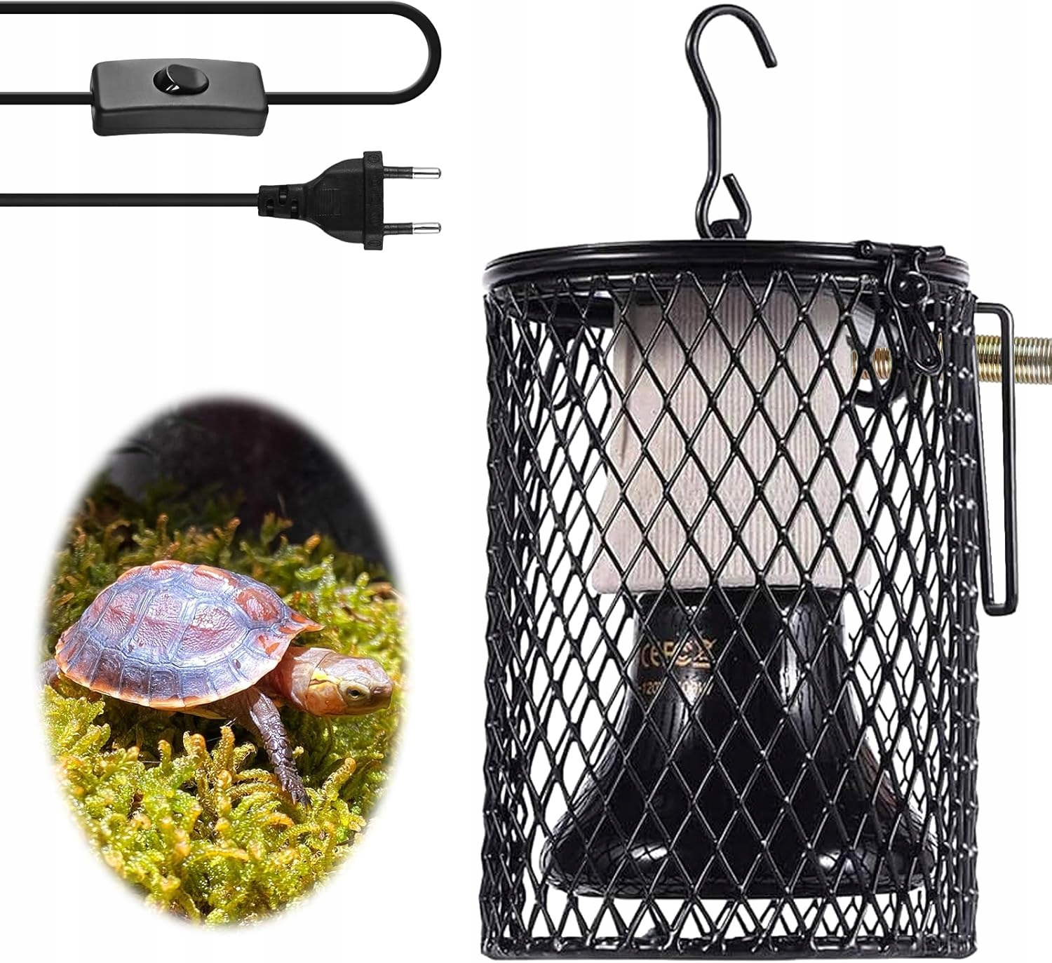 Levně Topná Lampa Pro Plazy Sada 100 W S Krytem Proti Popálení