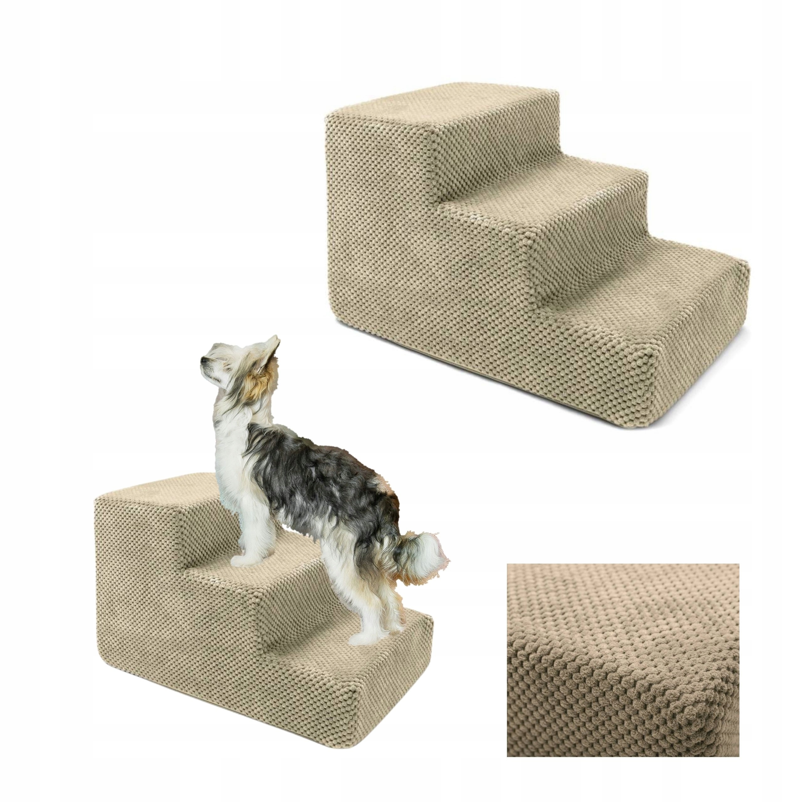 Schodky Rampa pro psa kočku 3 stupně Protiskluzové schody 30 cm Plošina