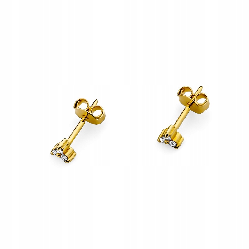 

Złote Kolczyki 585 Brylanty 0,09 ct - Klasyczne