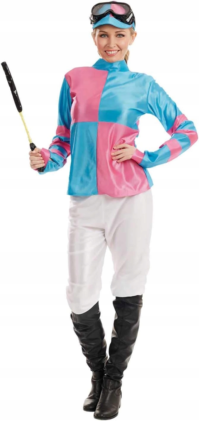 Růžový a modrý kostým na jokeje pro dospělé Velikost m