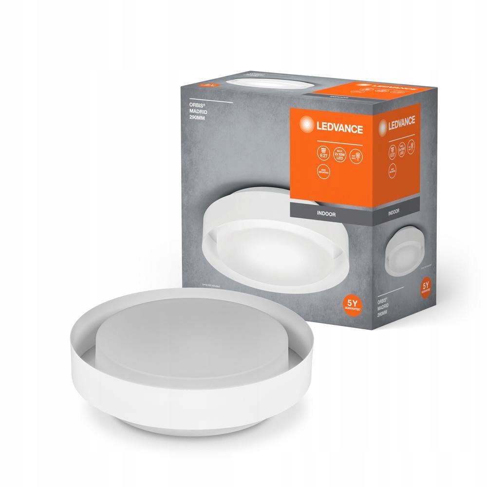 Stropní Svítidlo Stropní Svítidlo na omítku E27 Bílá 29 Cm Orbis Ledvance