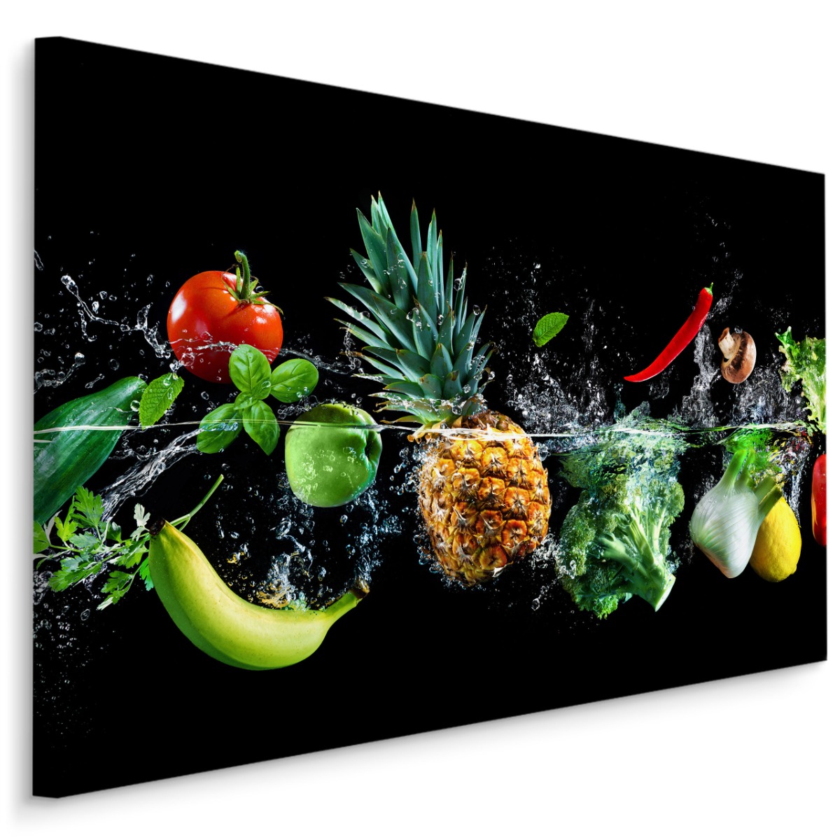 

Obraz Do Kuchni Warzywa Owoce w Wodzie 3D 100x70