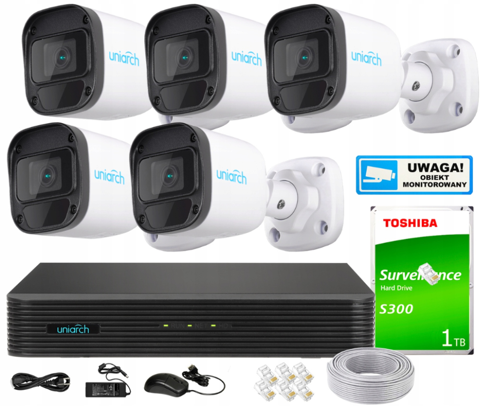Kamera tubowa (bullet) IP Uniview IP UNIARCH 4Mpx 5 Kamer IPC-B124-APF28 4 Mpx
