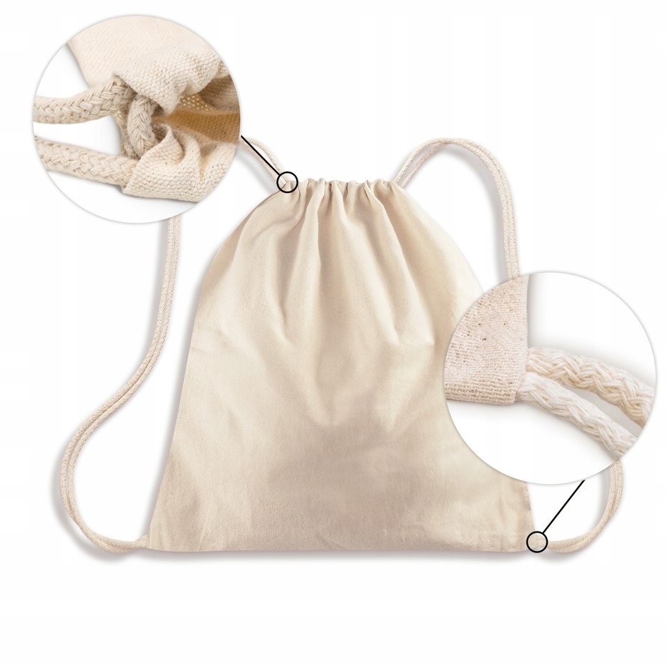 Plecak bawełniany ecru gruby 220g worek 34x40 cm Rodzaj plecak