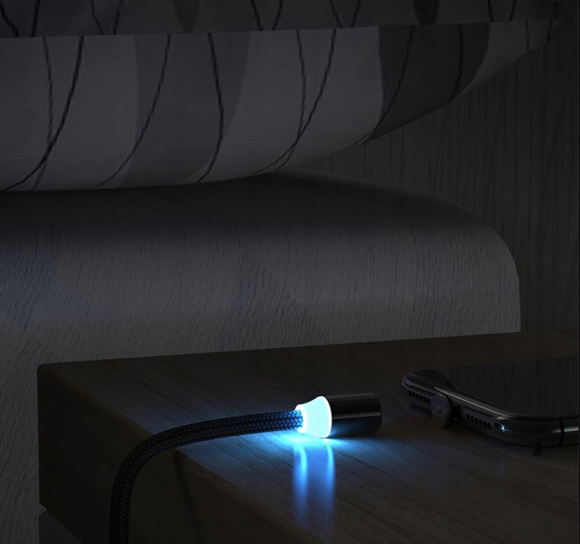 KABEL MAGNETYCZNY 3w1 MICRO TYP-C USB DO IPHONE 2M Złącza USB - USB typ C