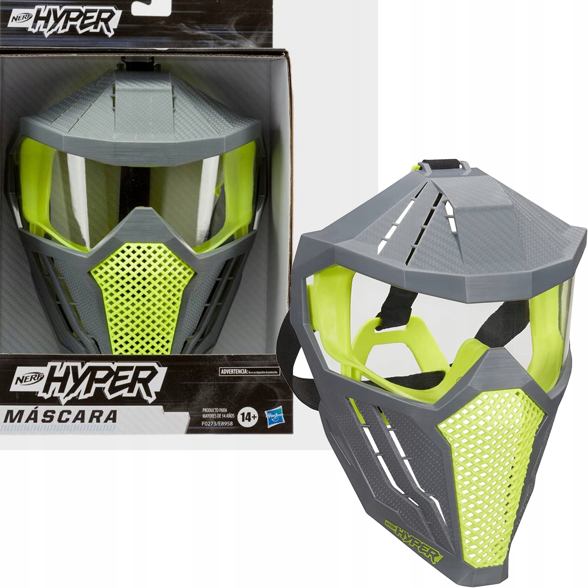 

Nerf Hyper Maska Ochronna Bojowa Szaro-zielona