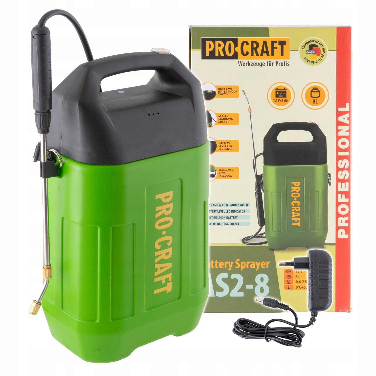 Akumulátorový postřikovač Procraft AS2-8
