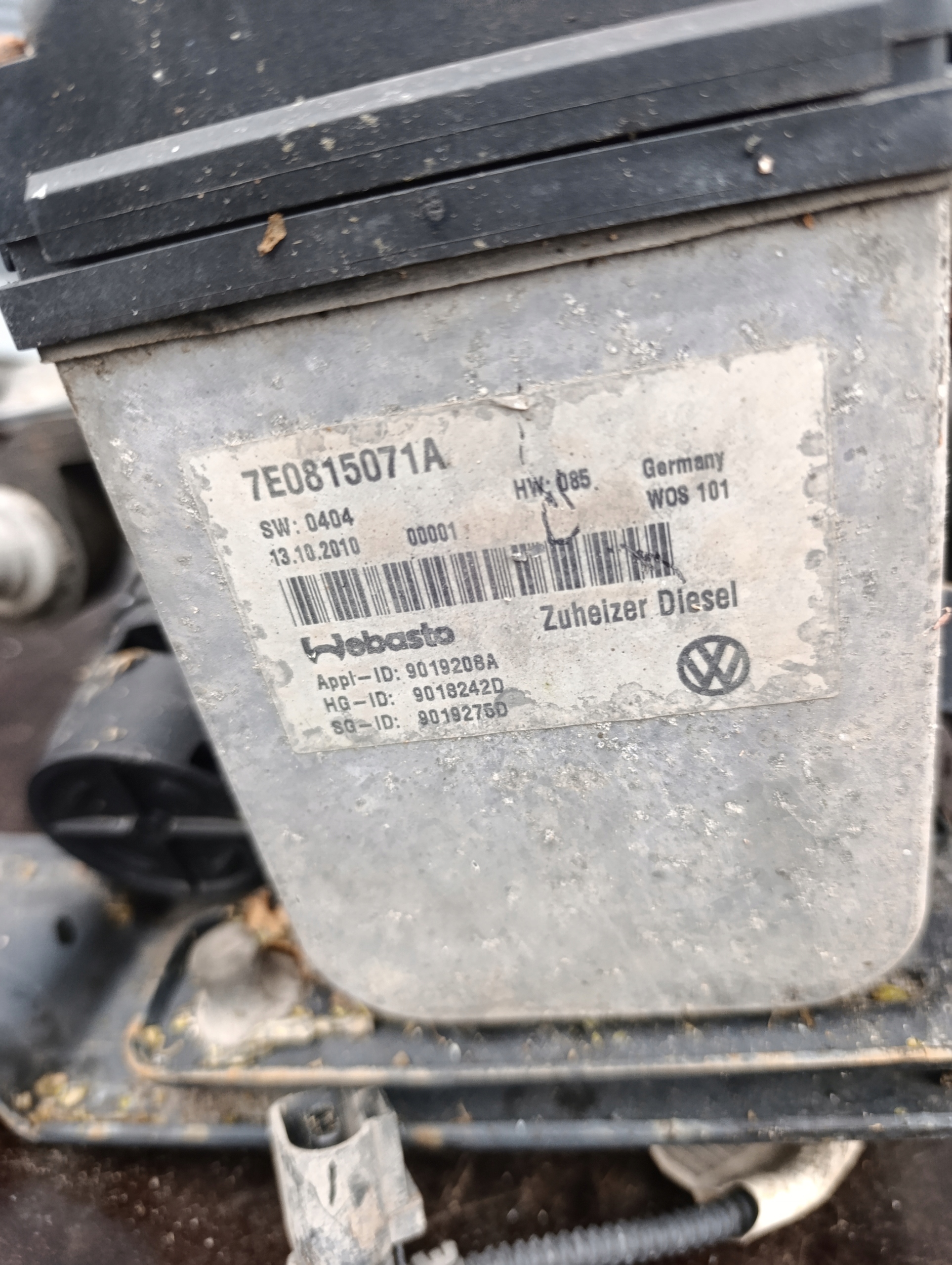 VW T5 LIFT webasto WEBASTO DOGRZEWACZ 7E0815071A