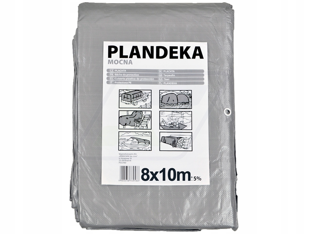 Plandeka Srebrna 8x10 (110)