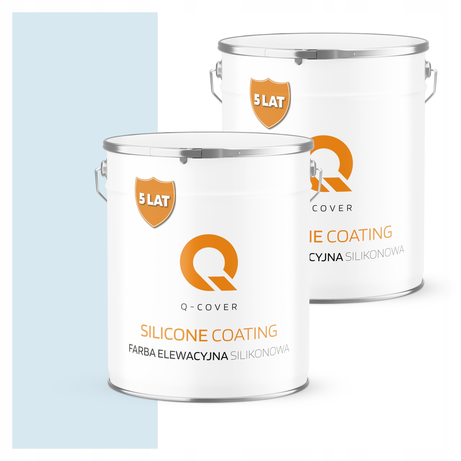 Fasádna farba 5L silikónová Uv farba Biela Zlomená do modrej