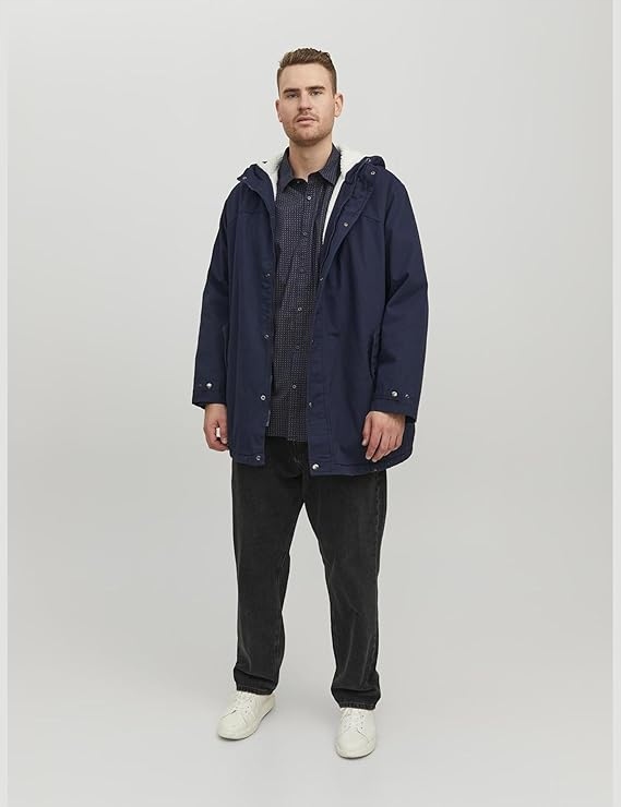 Jack&jones Pánská Tmavě Modrá Parka S Zateplením A Kapucí 4XL 6FA