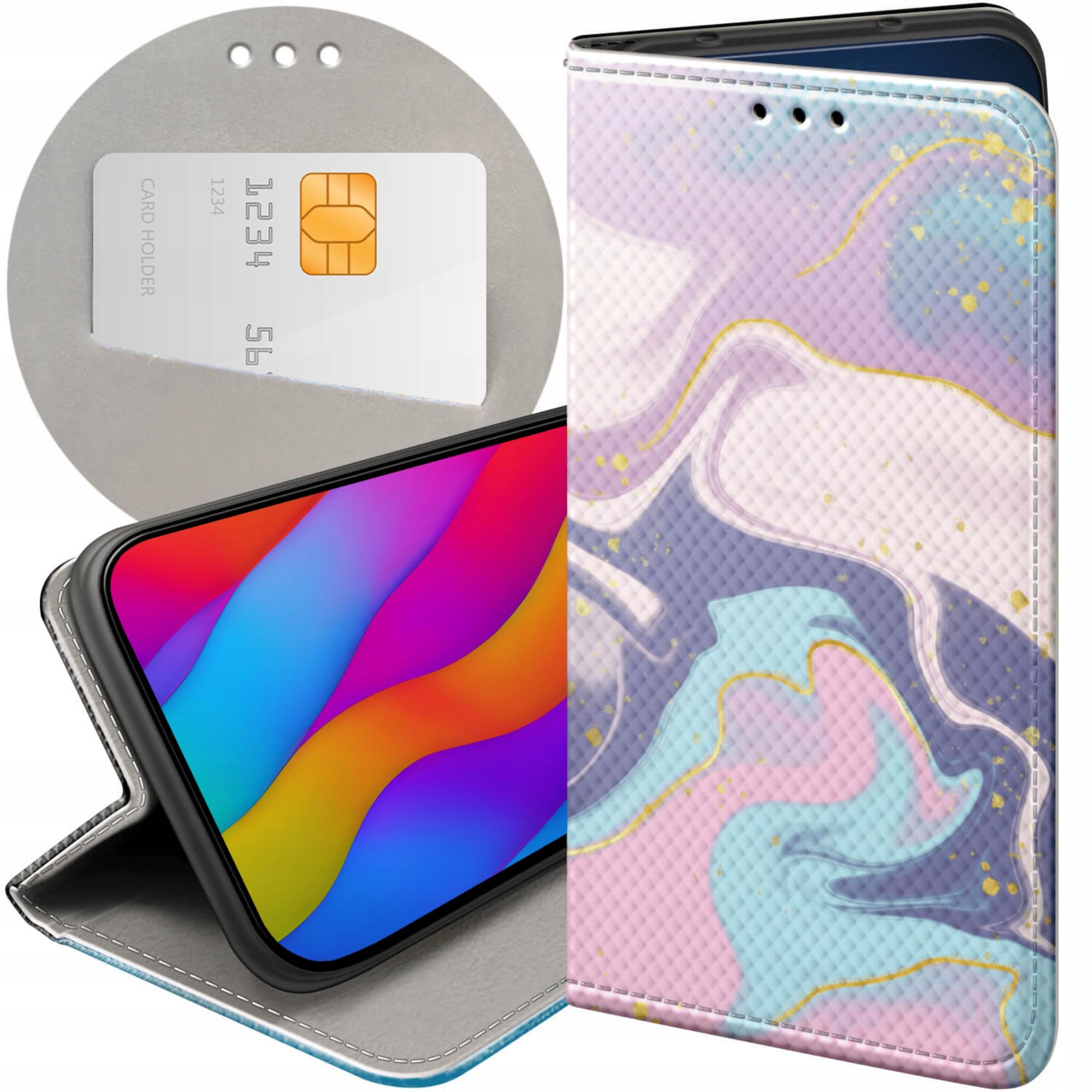 Etui Z Klapką Do Oppo A40 Pastele Ilustracja Futerał Pokrowiec