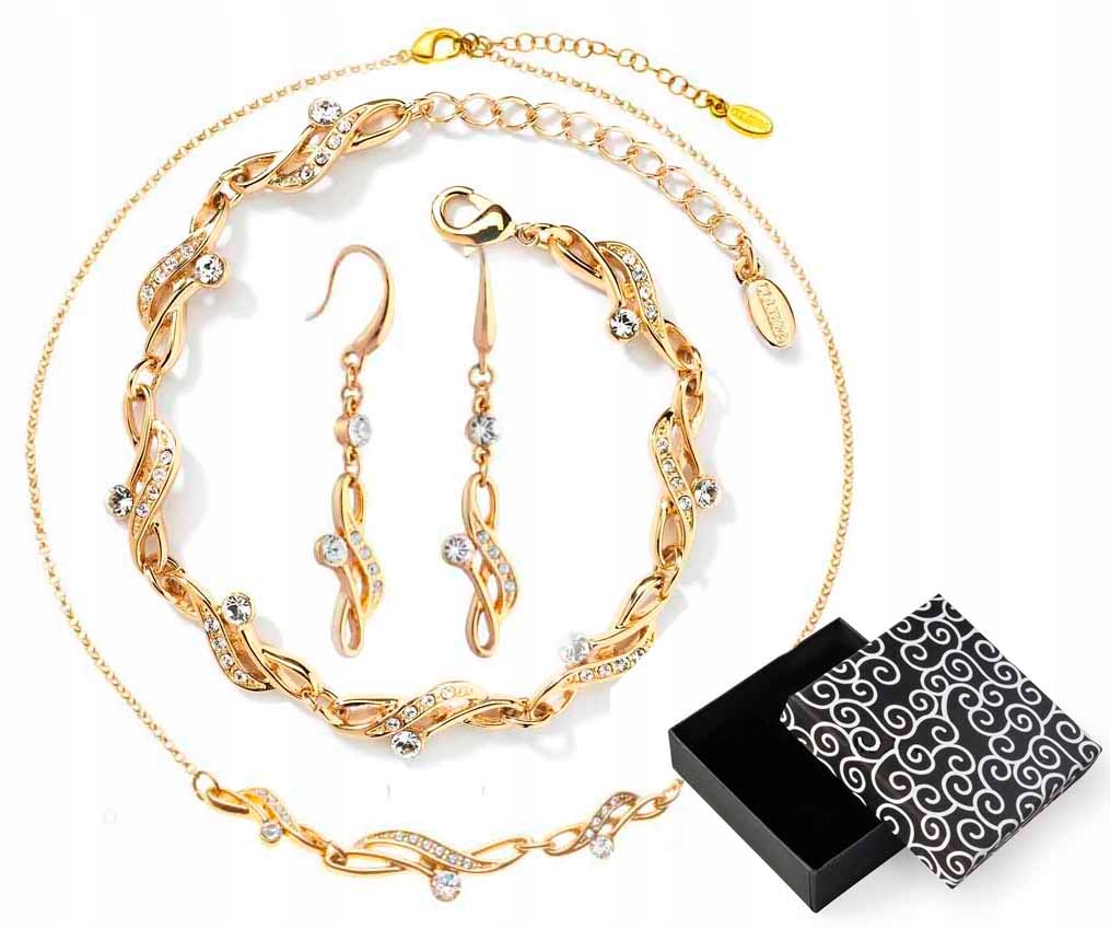 

Komplet Biżuterii Złoty/srebrny Swarovski Colibra