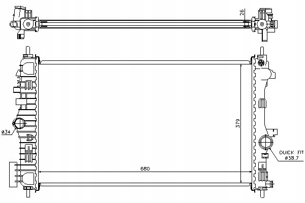 Nissens Chladič Motoru Opel Insignia A, Insigni Asistent řidiče #28