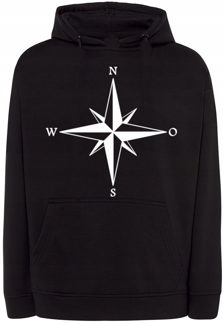 Pánská mikina s potiskem Růže větrů Kompas vel. 4XL