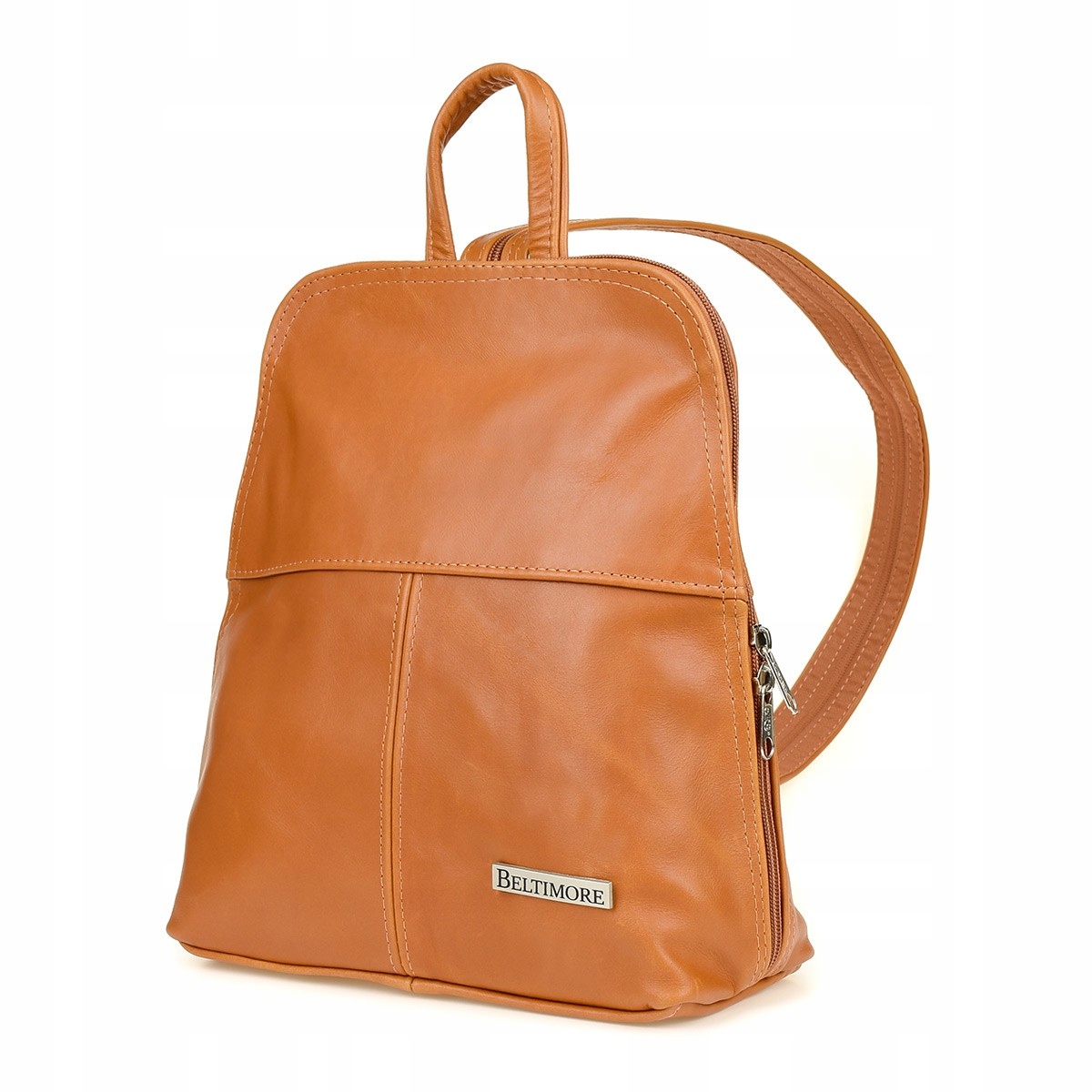 Batoh kožený camel kabelka elegantní praktická Beltimore 021