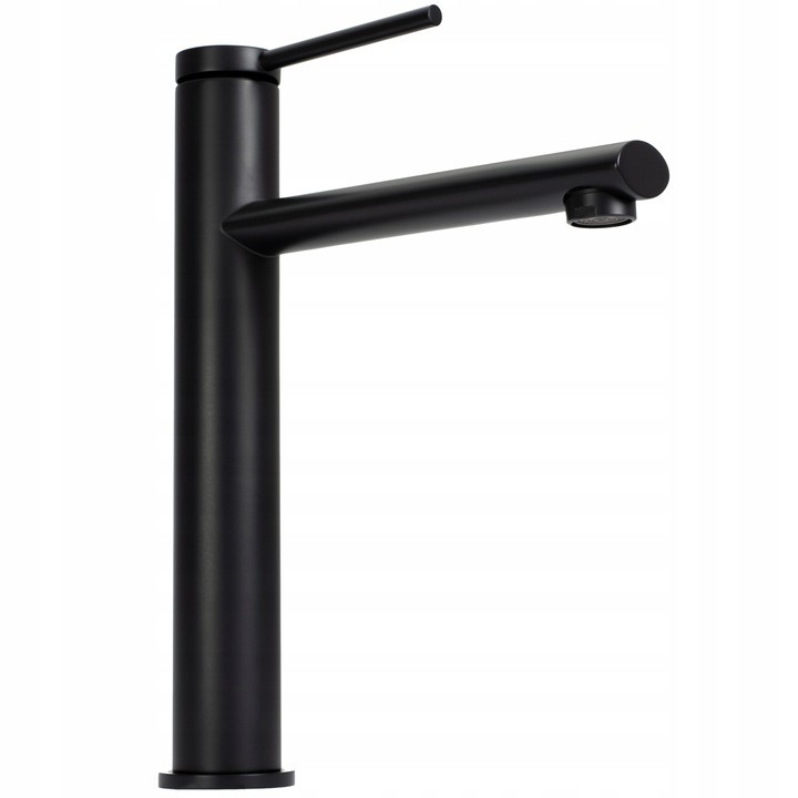 Vysoká umývadlová batéria Oval Black Black Rea