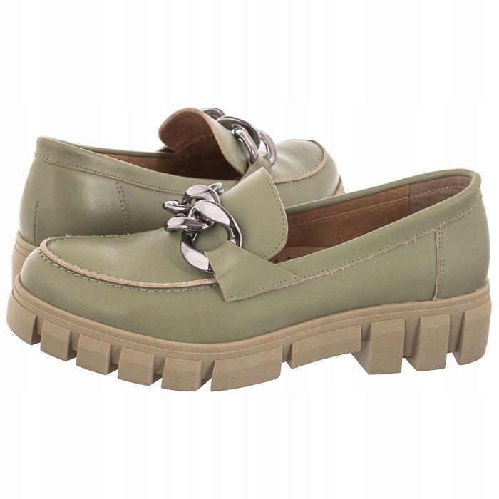 Mokasínové boty Nessi Pistáciový řetěz 21085 02